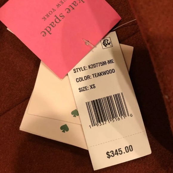 Kate spade wool blend coat teakwood XS, L - Picture 12 of 15